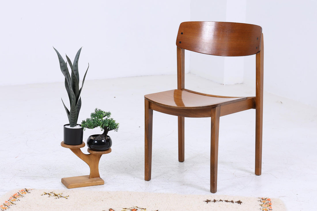 Vintage Teak Stuhl aus den 60ern| Mid Century Stuhl 70er Jahre | Retro Küchenstuhl