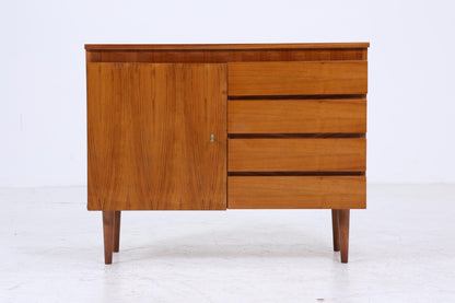 Vintage Nussbaum Schubladen Kommode 60er | Mid Century Schrank | Retro Holz Aufbewahrung