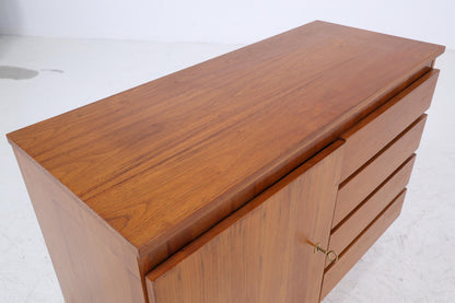 Vintage Nussbaum Schubladen Kommode 60er | Mid Century Schrank | Retro Holz Aufbewahrung