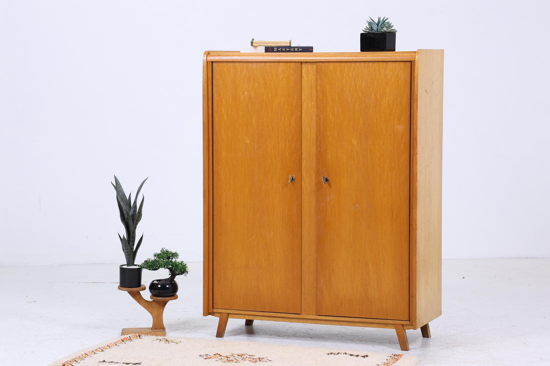 Vintage Wäscheschrank von Wilhelm Höltkemeyer 60er Jahre | Mid Century Schrank Fächerschrank Holz Retro Aufbewahrung