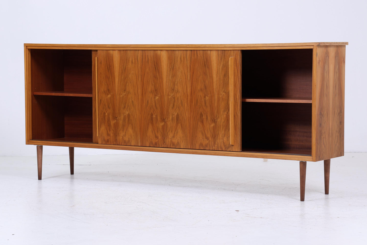 Vintage Sideboard 60er Jahre | Mid Century Schubladen Nussbaum Anrichte Holz Aufbewahrung