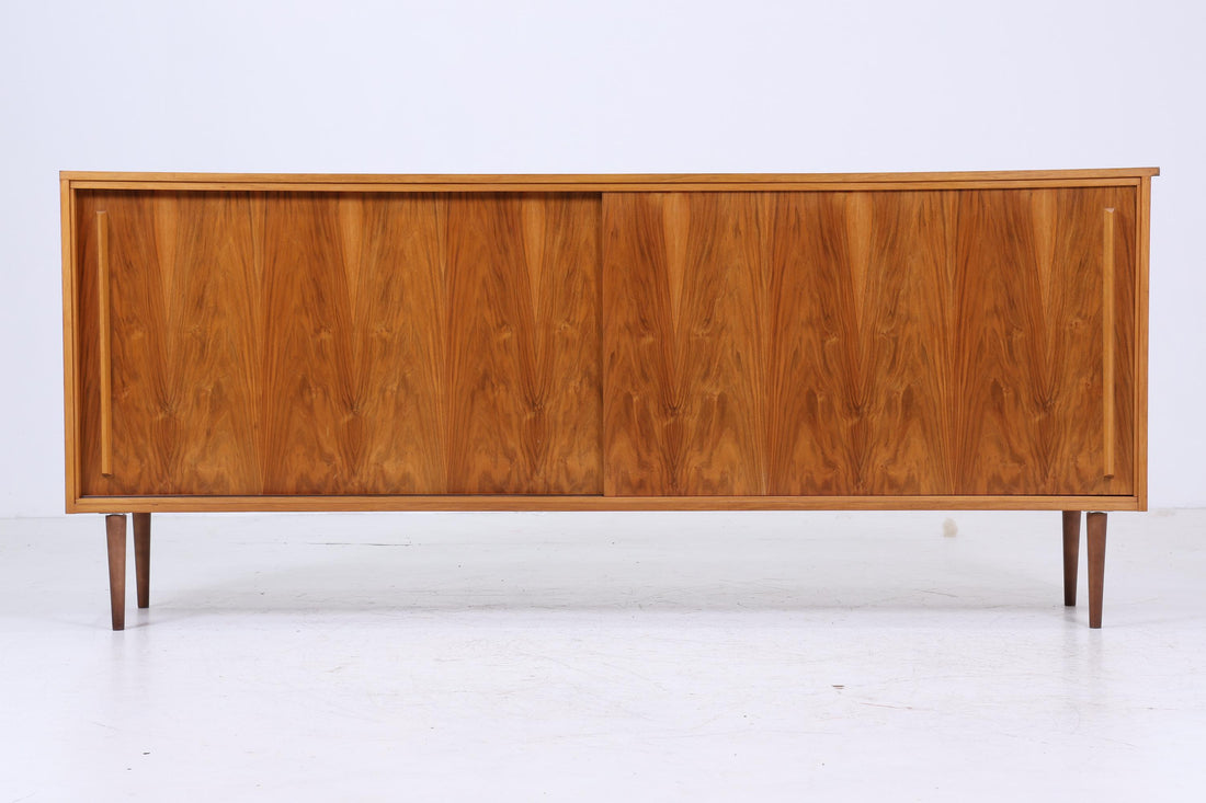 Vintage Sideboard 60er Jahre | Mid Century Schubladen Nussbaum Anrichte Holz Aufbewahrung