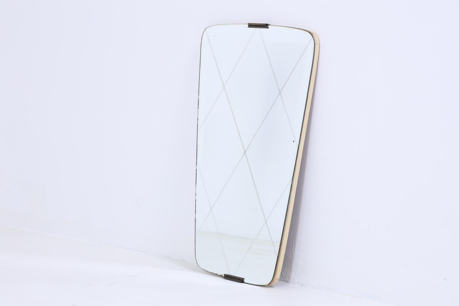Vintage Spiegel 60er Jahre | Mid Century Hänge Spiegel Mirror Holz Retro Schräg Vintage