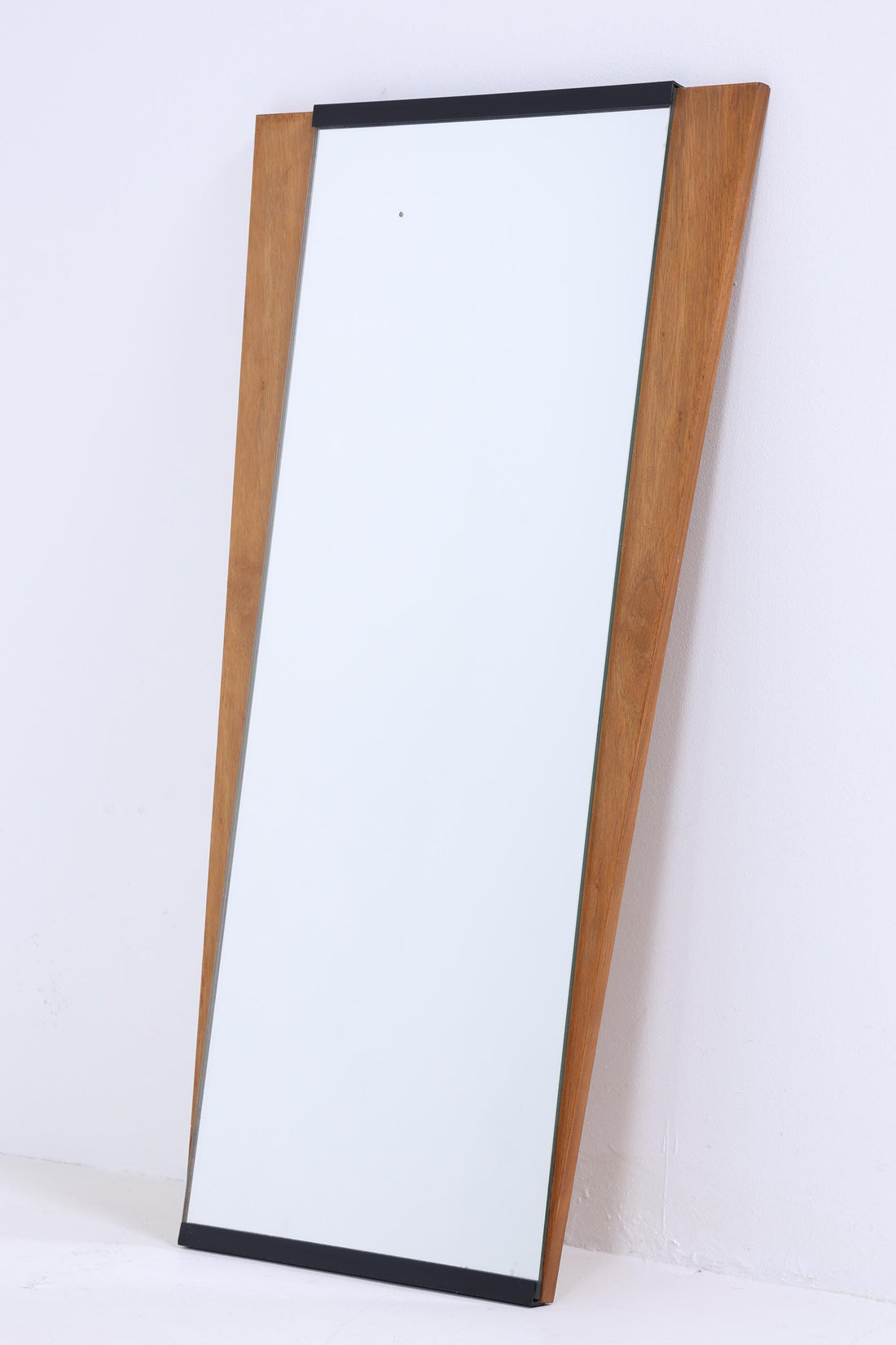 Vintage Spiegel 60er Jahre | Mid Century Hänge Spiegel Mirror Holz Retro Schräg Vintage