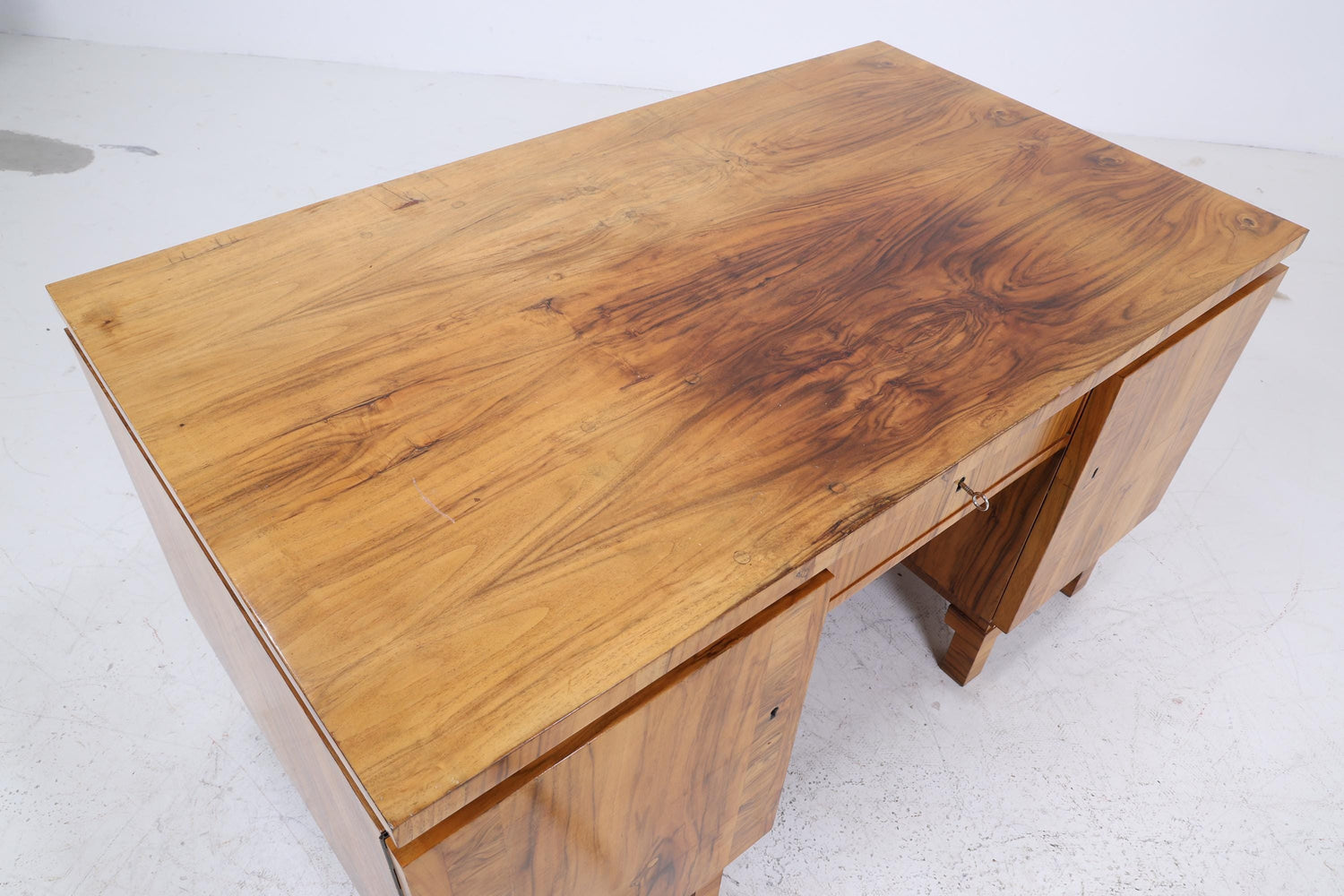 ❌SALE❌ Art Déco Schreibtisch 1920er Original | Antiker Nussbaum Bürotisch | Vintage Executive Desk aus Holz | Mid Century Office Furniture