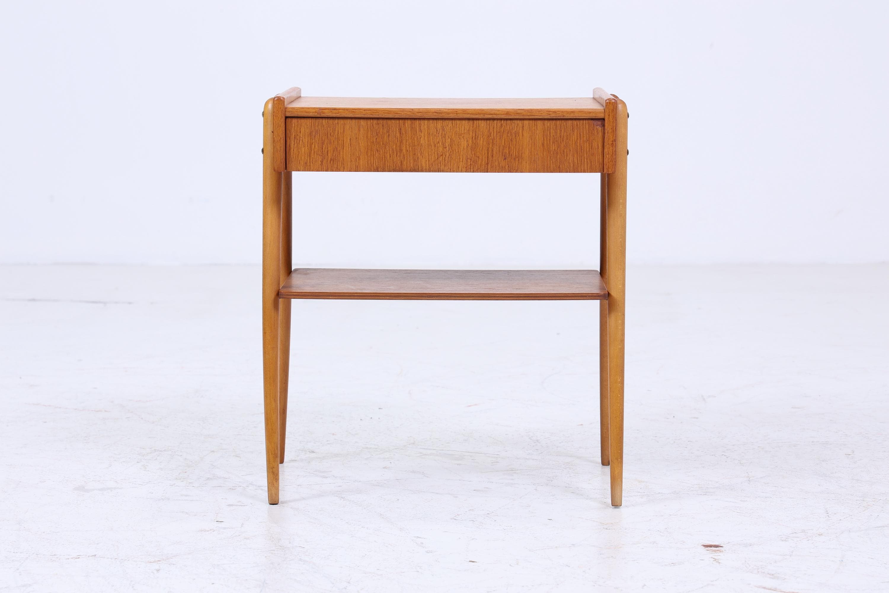 2 Vintage Teak Nachttische AB Carlström | Mid Century Nachttisch 60er Jahre | Designer Beistelltische aus Echtholz