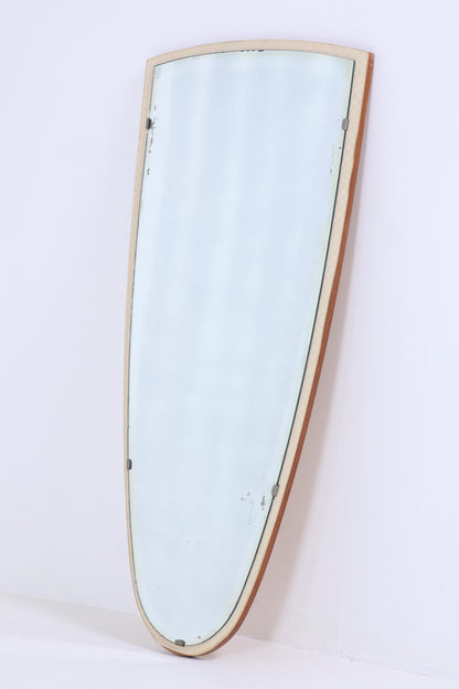 Vintage Spiegel 60er Jahre | Mid Century Hänge Spiegel Mirror Holz Retro Schräg Vintage