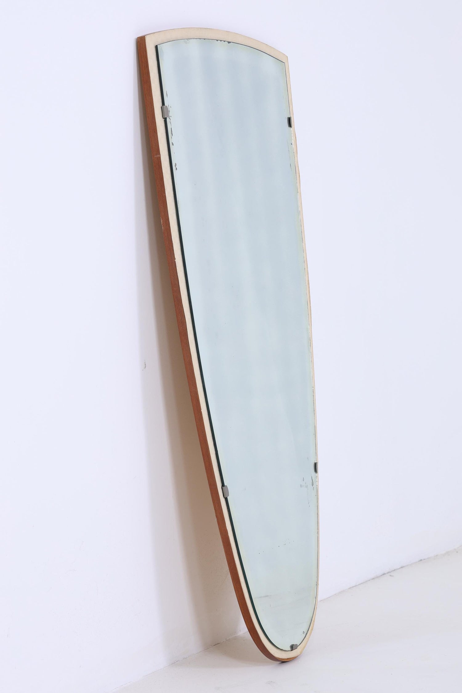 Vintage Spiegel 60er Jahre | Mid Century Hänge Spiegel Mirror Holz Retro Schräg Vintage