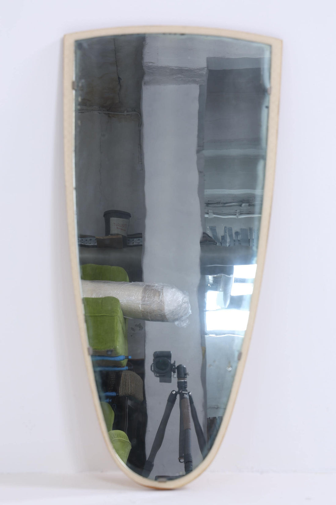 Vintage Spiegel 60er Jahre | Mid Century Hänge Spiegel Mirror Holz Retro Schräg Vintage