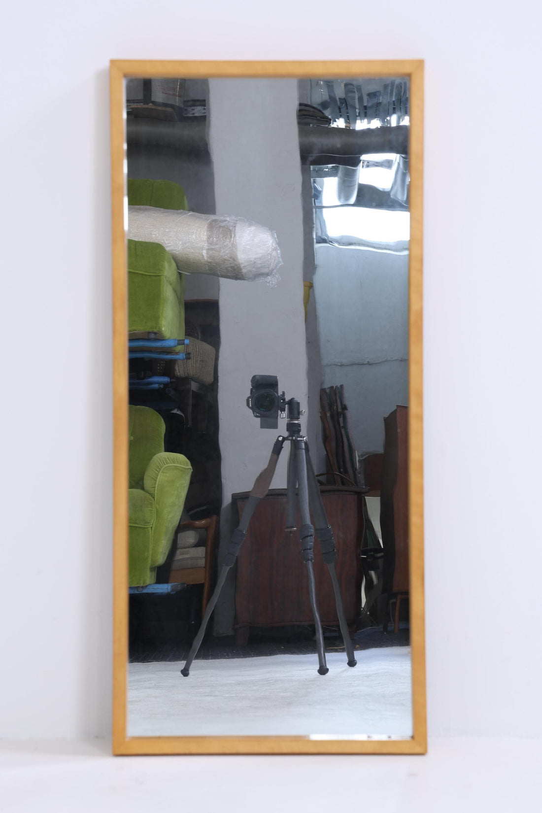 Vintage Spiegel 60er Jahre | Mid Century Hänge Spiegel Mirror Holz Retro Schräg Vintage