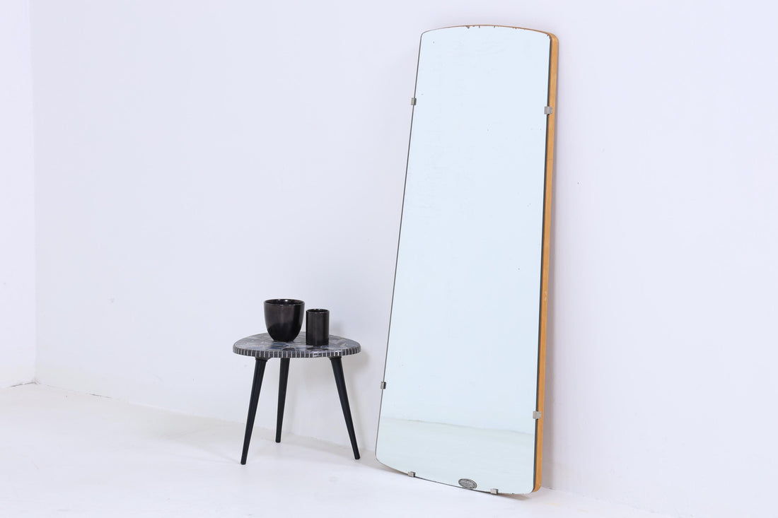 Vintage mirror 60s | Mid Century hanging mirror Mirror Wood Retro Slanted Vintage