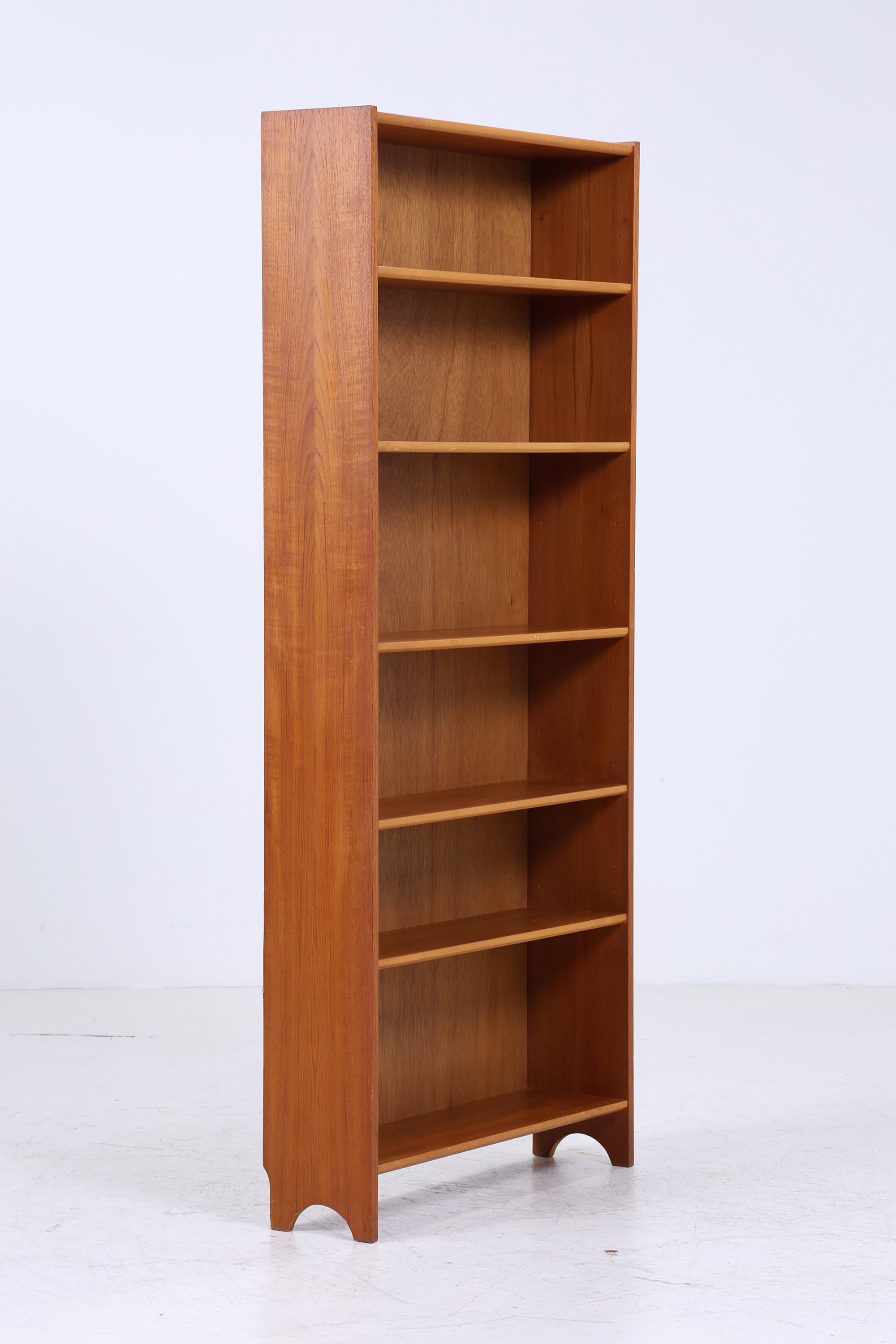 Vintage Teak Bücherregal | Mid Century Regal | 60er Jahre Retro Holz Aufbewahrung