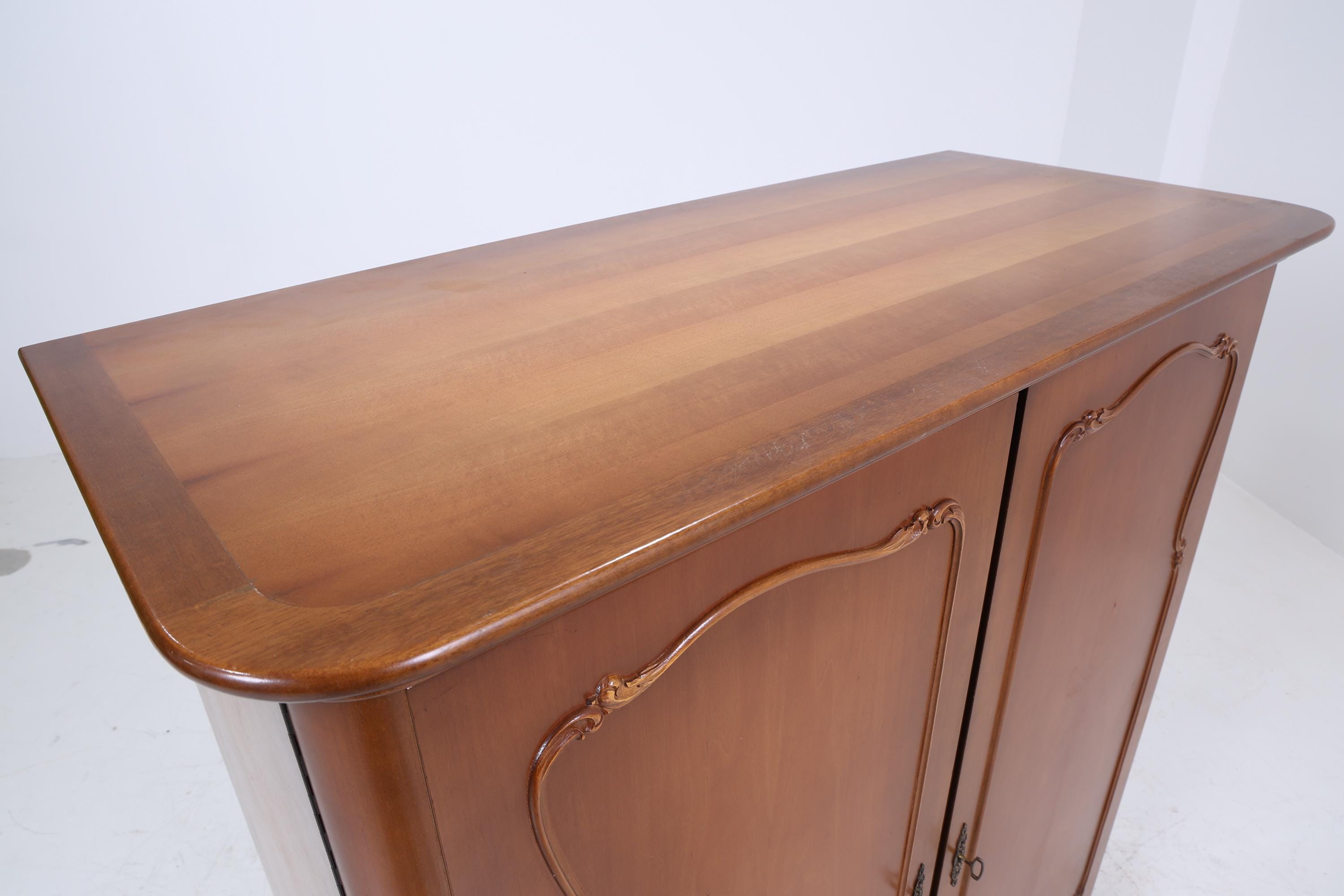 Vintage Louis XV Stil Schrank | Antik Stil Fächerschrank 20er 30er Jahre | Holz Aufbewahrung