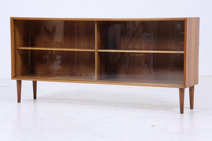 Vintage Glas Sideboard 60er Jahre |  Platon Serie by Lothar Wegner -  Mid Century Vitrine Holz Design 2/4