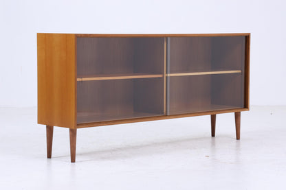 Vintage Glas Sideboard 60er Jahre |  Platon Serie by Lothar Wegner -  Mid Century Vitrine Holz Design 3/4