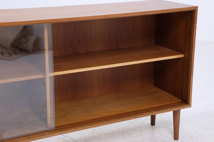 Vintage Glas Sideboard 60er Jahre |  Platon Serie by Lothar Wegner -  Mid Century Vitrine Holz Design 3/4