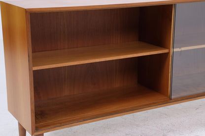 Vintage Glas Sideboard 60er Jahre |  Platon Serie by Lothar Wegner -  Mid Century Vitrine Holz Design 4/4