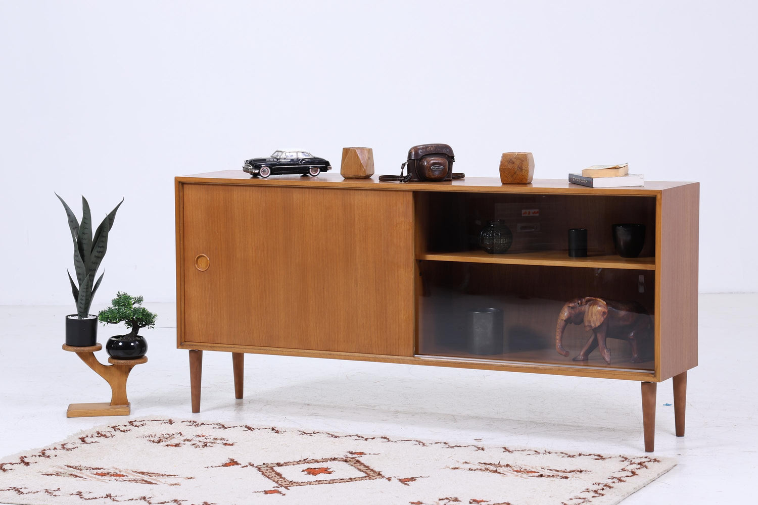 Vintage Sideboard 60er Jahre |  Platon Serie by Lothar Wegner -  Mid Century Vitrine Holz Design