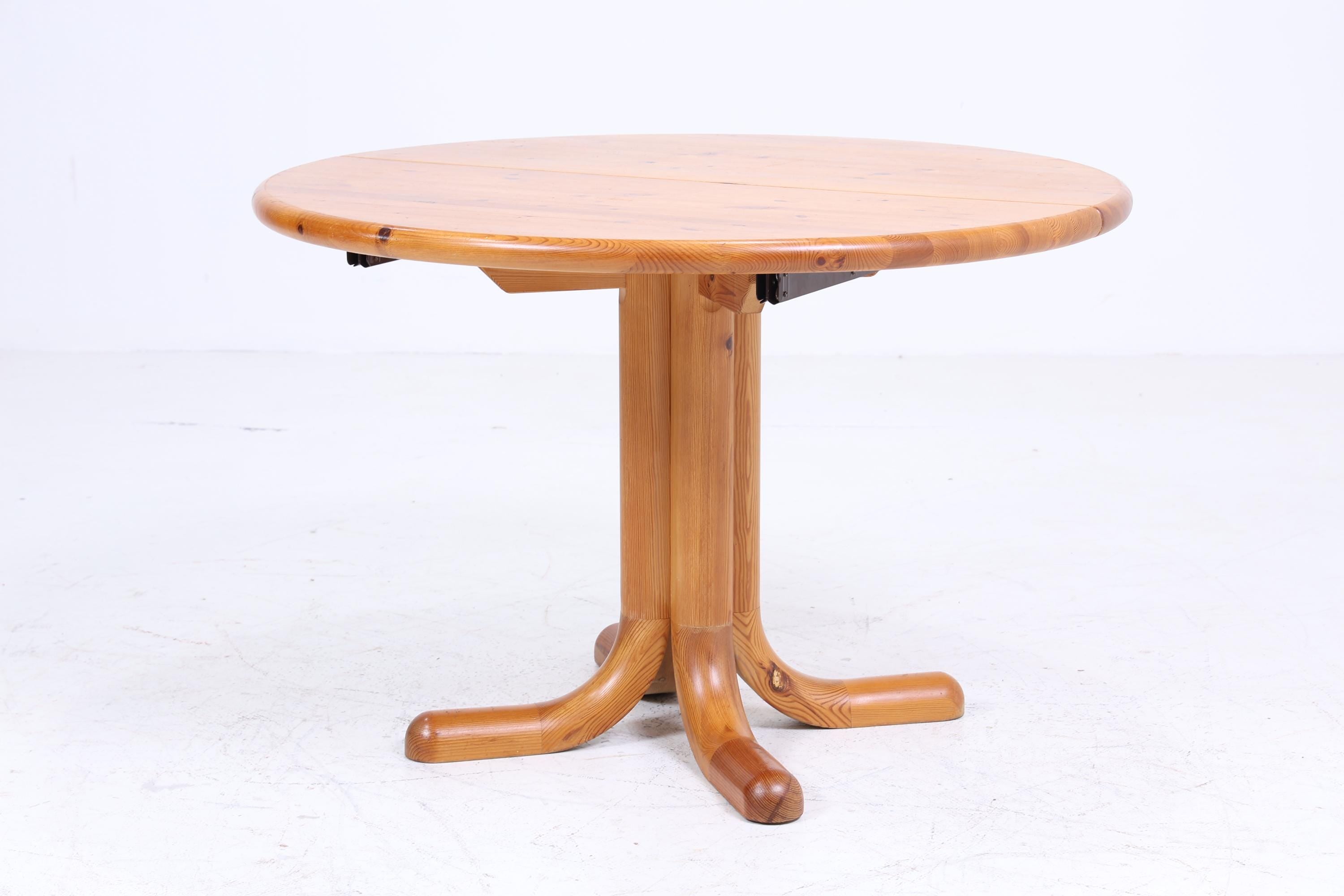 Vintage Küchentisch aus Kiefernholz 60er Jahre | Mid Century Esstisch Tisch Retro 70er Holz Ausziehbar