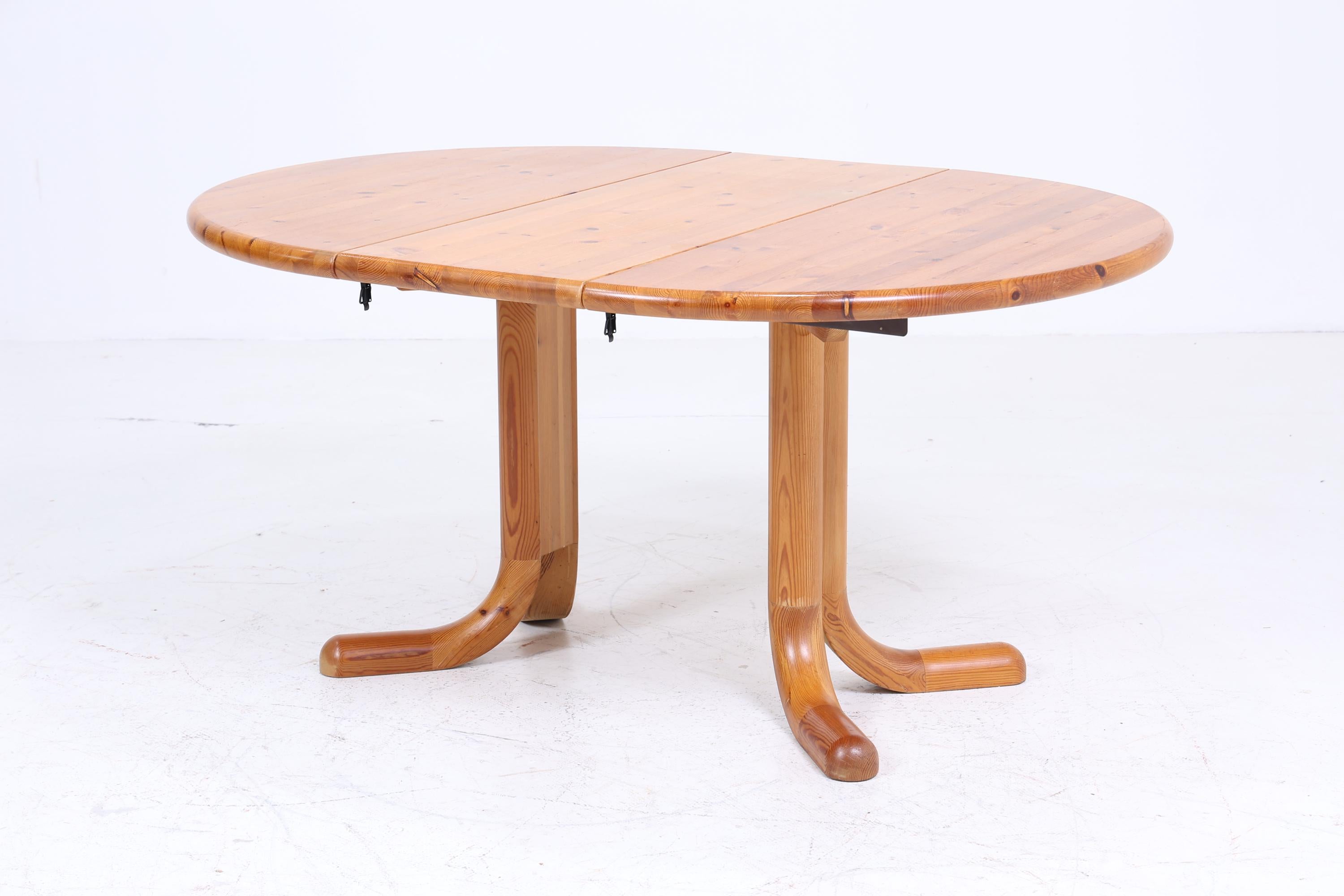 Vintage Küchentisch aus Kiefernholz 60er Jahre | Mid Century Esstisch Tisch Retro 70er Holz Ausziehbar