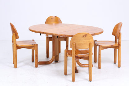 Vintage Küchentisch aus Kiefernholz 60er Jahre | Mid Century Esstisch Tisch Retro 70er Holz Ausziehbar