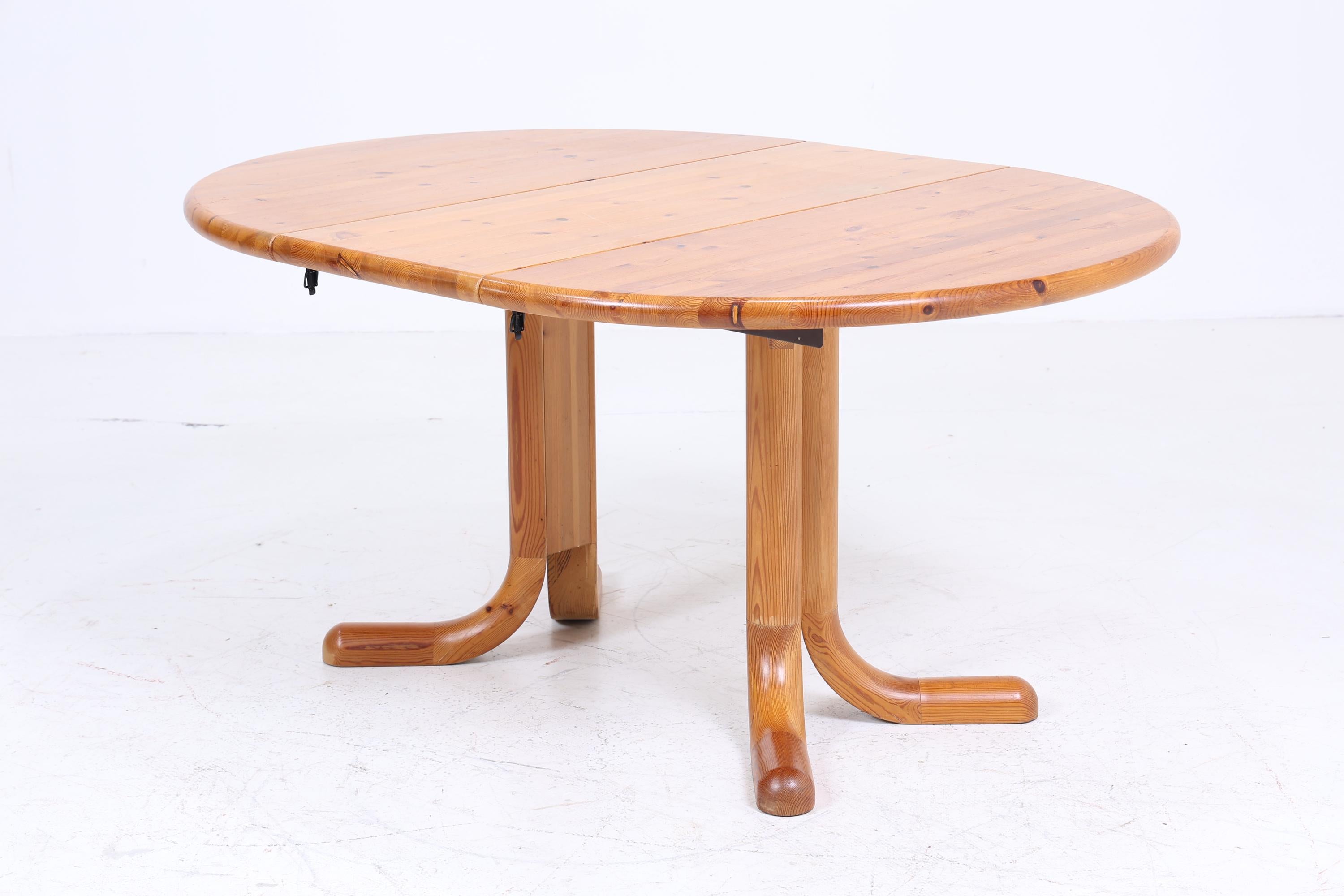 Vintage Küchentisch aus Kiefernholz 60er Jahre | Mid Century Esstisch Tisch Retro 70er Holz Ausziehbar