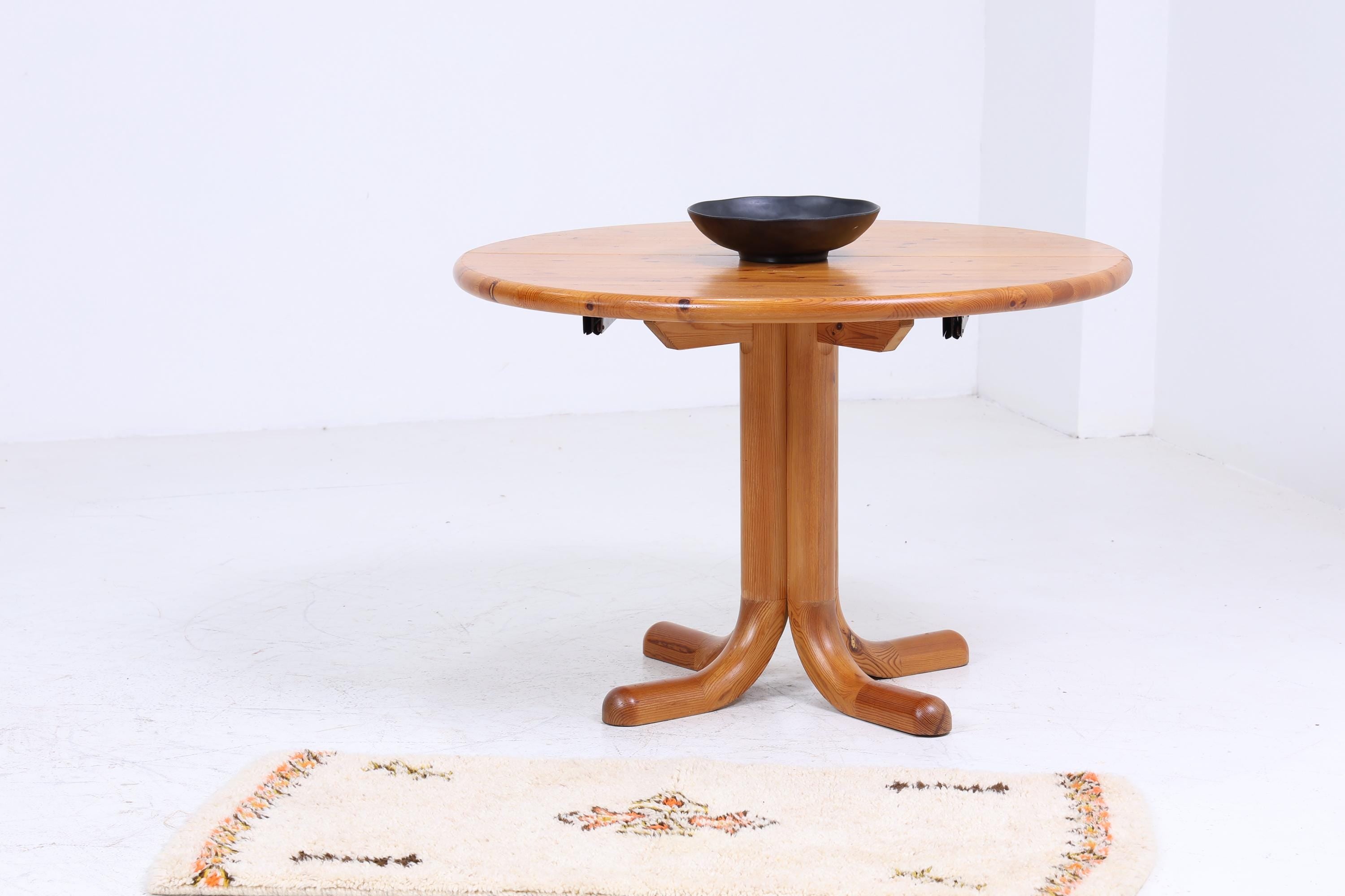 Vintage Küchentisch aus Kiefernholz 60er Jahre | Mid Century Esstisch Tisch Retro 70er Holz Ausziehbar