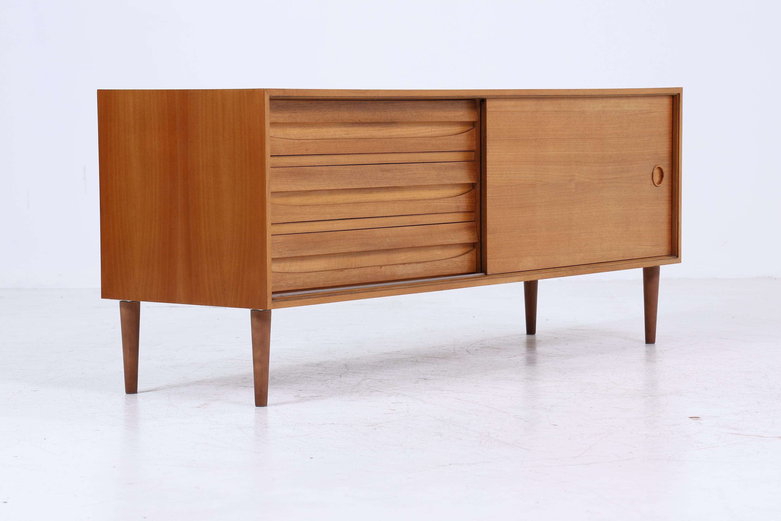 Vintage Sideboard 60er Jahre |  Platon Serie by Lothar Wegner -  Mid Century Lowboard mit Schubladen Holz Design Schrank