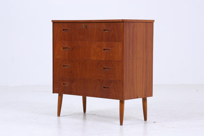 Vintage Teak Schubladen Kommode | Mid Century Schubladen Schrank | Holz Aufbewahrung 60er 70er Jahre