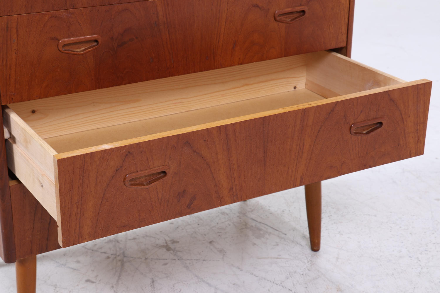 Vintage Teak Schubladen Kommode | Mid Century Schubladen Schrank | Holz Aufbewahrung 60er 70er Jahre