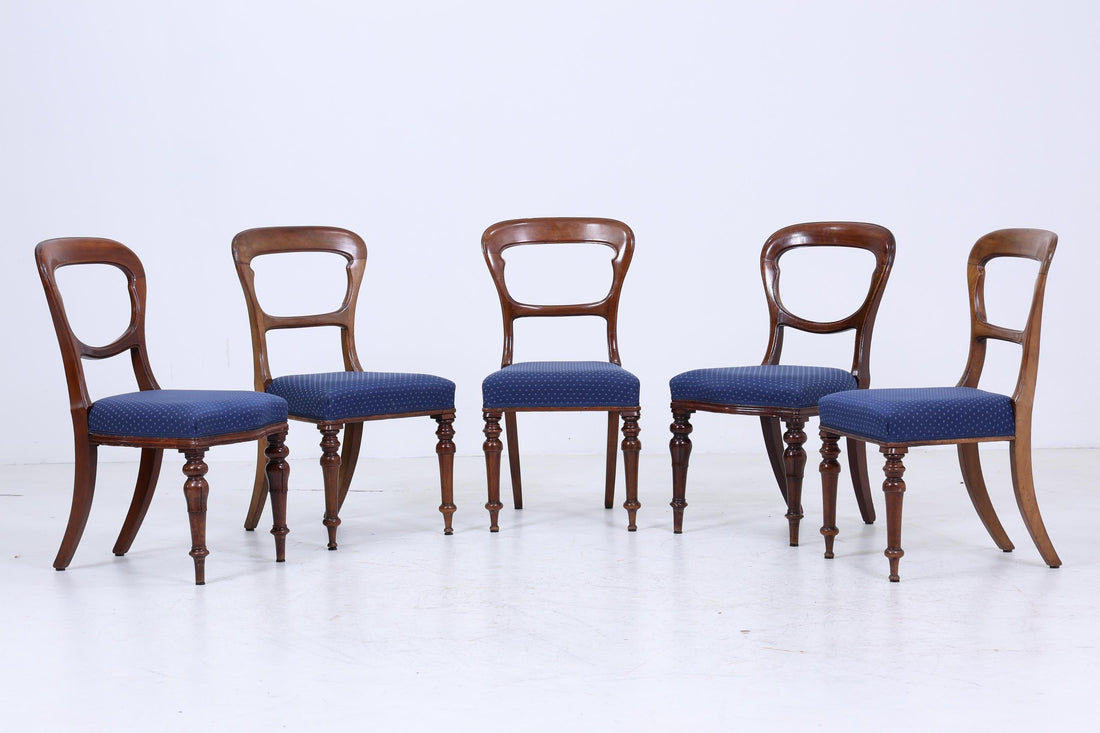 5 Viktorianische Esszimmerstühle | Vintage Küchen Stuhl Stühle Vintage Retro 60er 70er Jahre