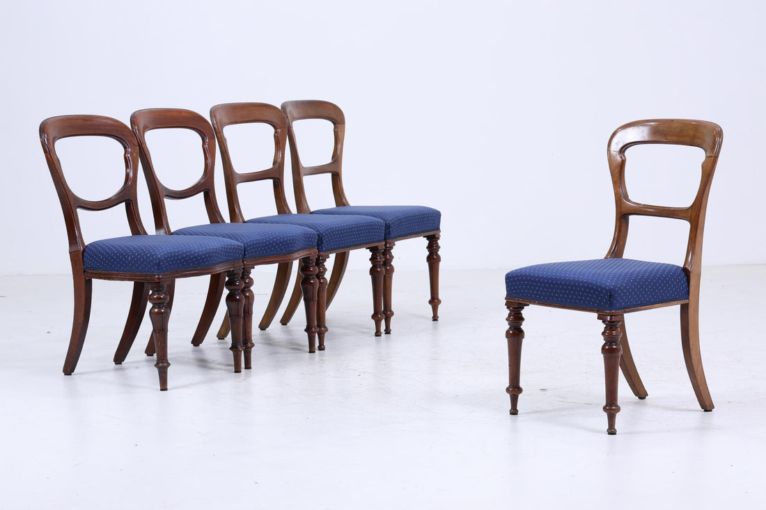 5 Viktorianische Esszimmerstühle | Vintage Küchen Stuhl Stühle Vintage Retro 60er 70er Jahre