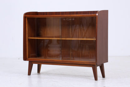 Vintage Kommode mit Glastüren 60er Jahre | Mid Century Vitrine Flur Schrank | Retro 70er Holz
