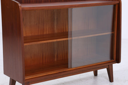 Vintage Kommode mit Glastüren 60er Jahre | Mid Century Vitrine Flur Schrank | Retro 70er Holz