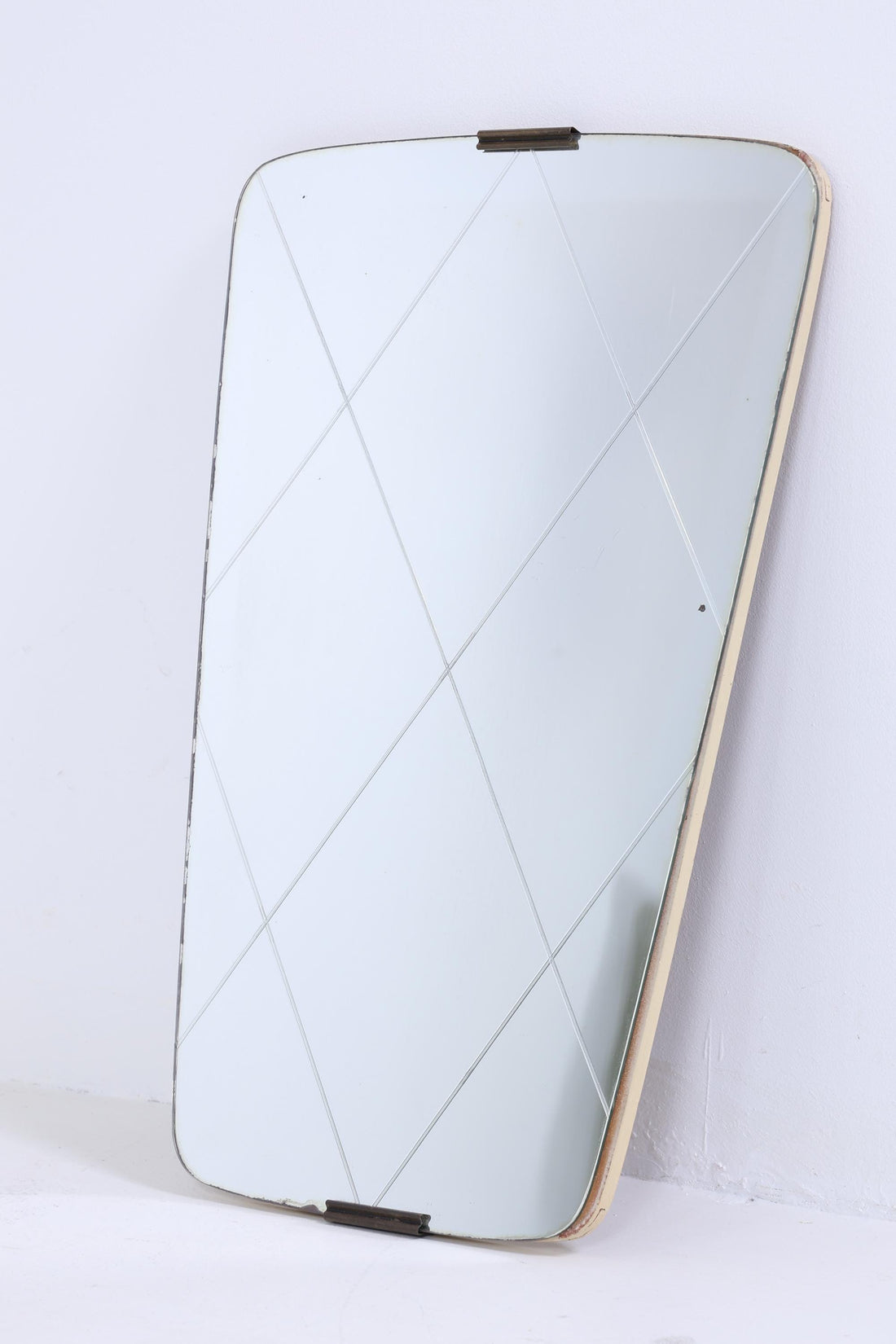 Vintage Spiegel 60er Jahre | Mid Century Hänge Spiegel Mirror Holz Retro Schräg Vintage
