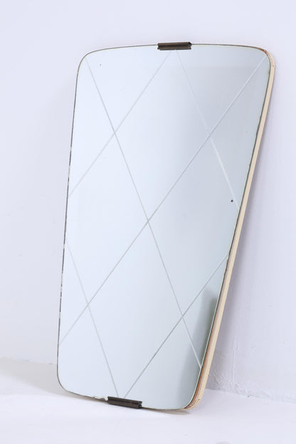 Vintage Spiegel 60er Jahre | Mid Century Hänge Spiegel Mirror Holz Retro Schräg Vintage