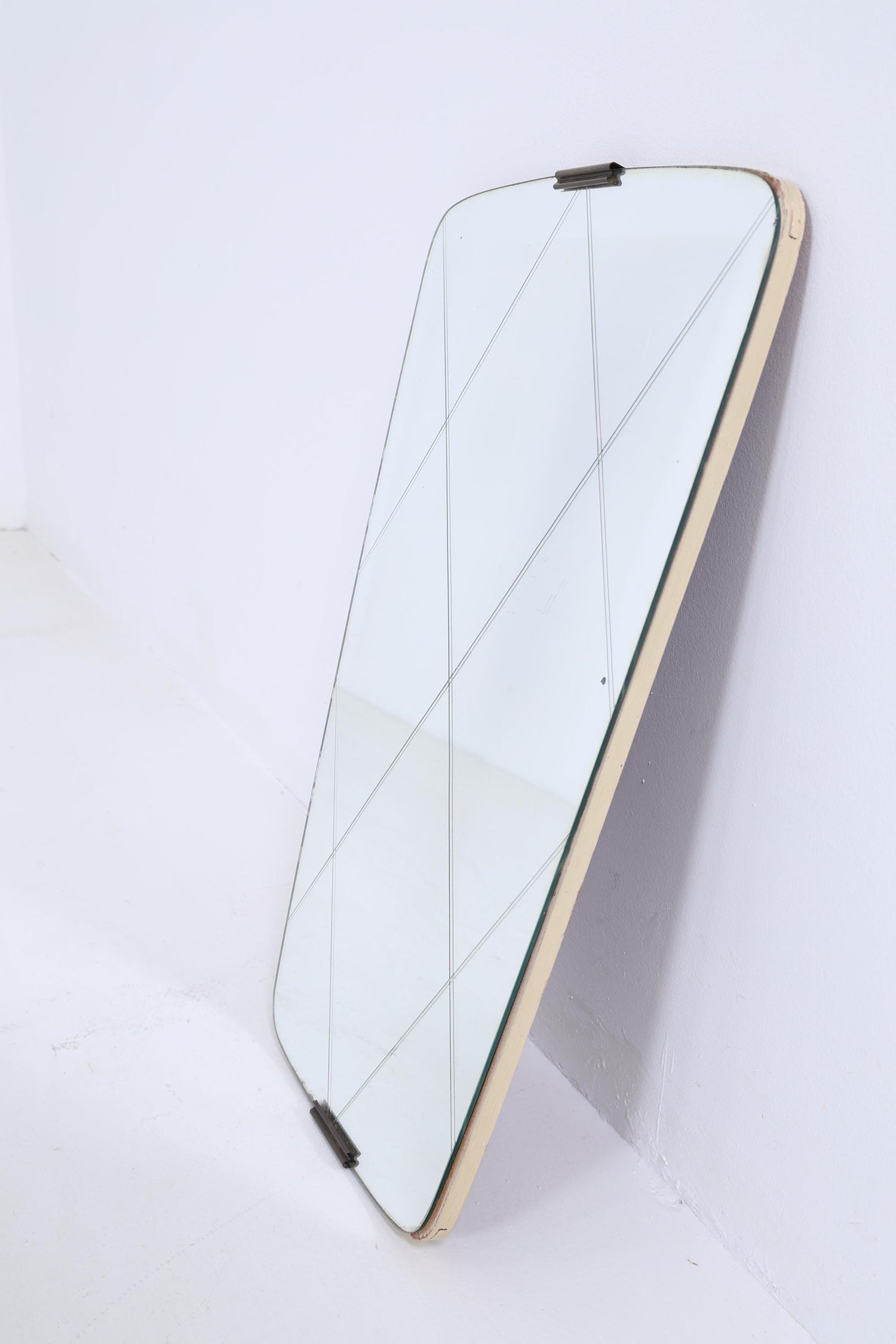 Vintage Spiegel 60er Jahre | Mid Century Hänge Spiegel Mirror Holz Retro Schräg Vintage