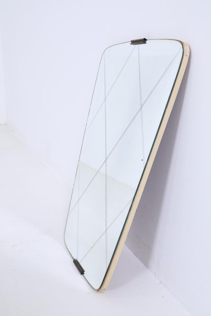 Vintage Spiegel 60er Jahre | Mid Century Hänge Spiegel Mirror Holz Retro Schräg Vintage