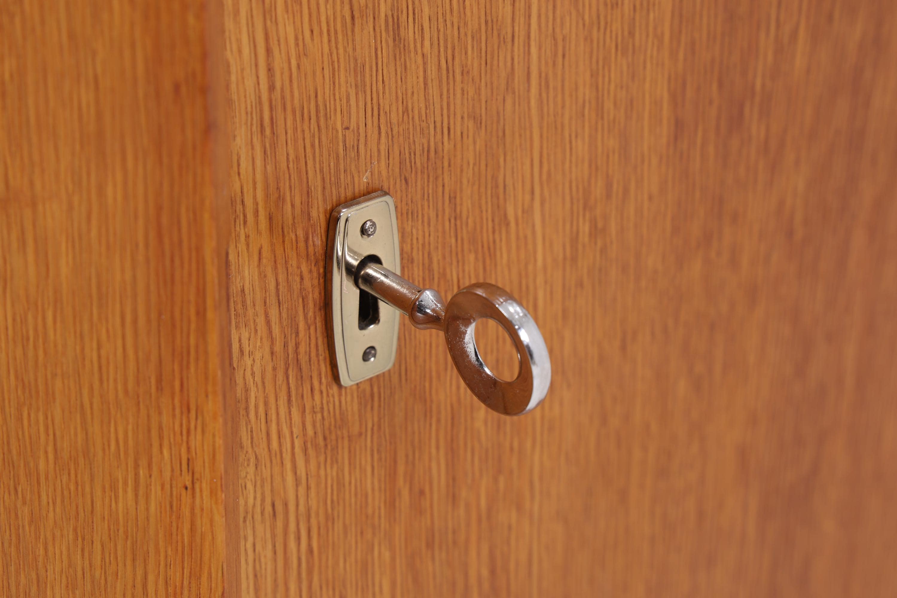 Vintage Eiche Eckkommode 60er Jahre | Mid Century Kommode Schrank Retro 70er Holz Aufbewahrung