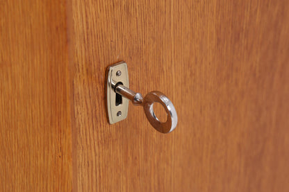 Vintage Eiche Eckkommode 60er Jahre | Mid Century Kommode Schrank Retro 70er Holz Aufbewahrung