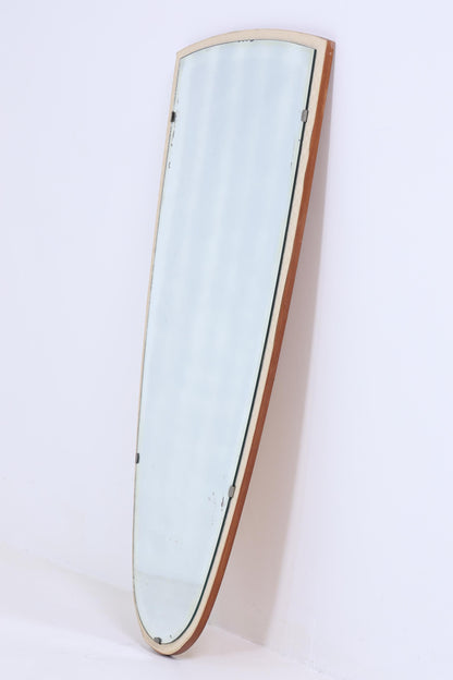 Vintage Spiegel 60er Jahre | Mid Century Hänge Spiegel Mirror Holz Retro Schräg Vintage