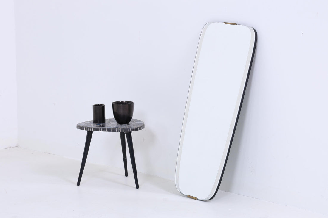Vintage Spiegel 60er Jahre | Mid Century Hänge Spiegel Mirror Holz Retro Schräg Vintage