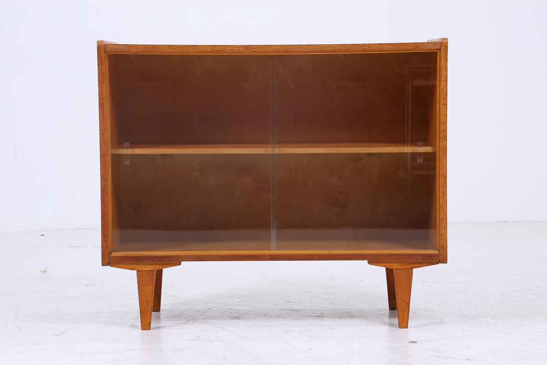 Vintage Kommode mit Glastüren 60er Jahre | Mid Century Vitrine Flur Schrank | Retro 70er Holz