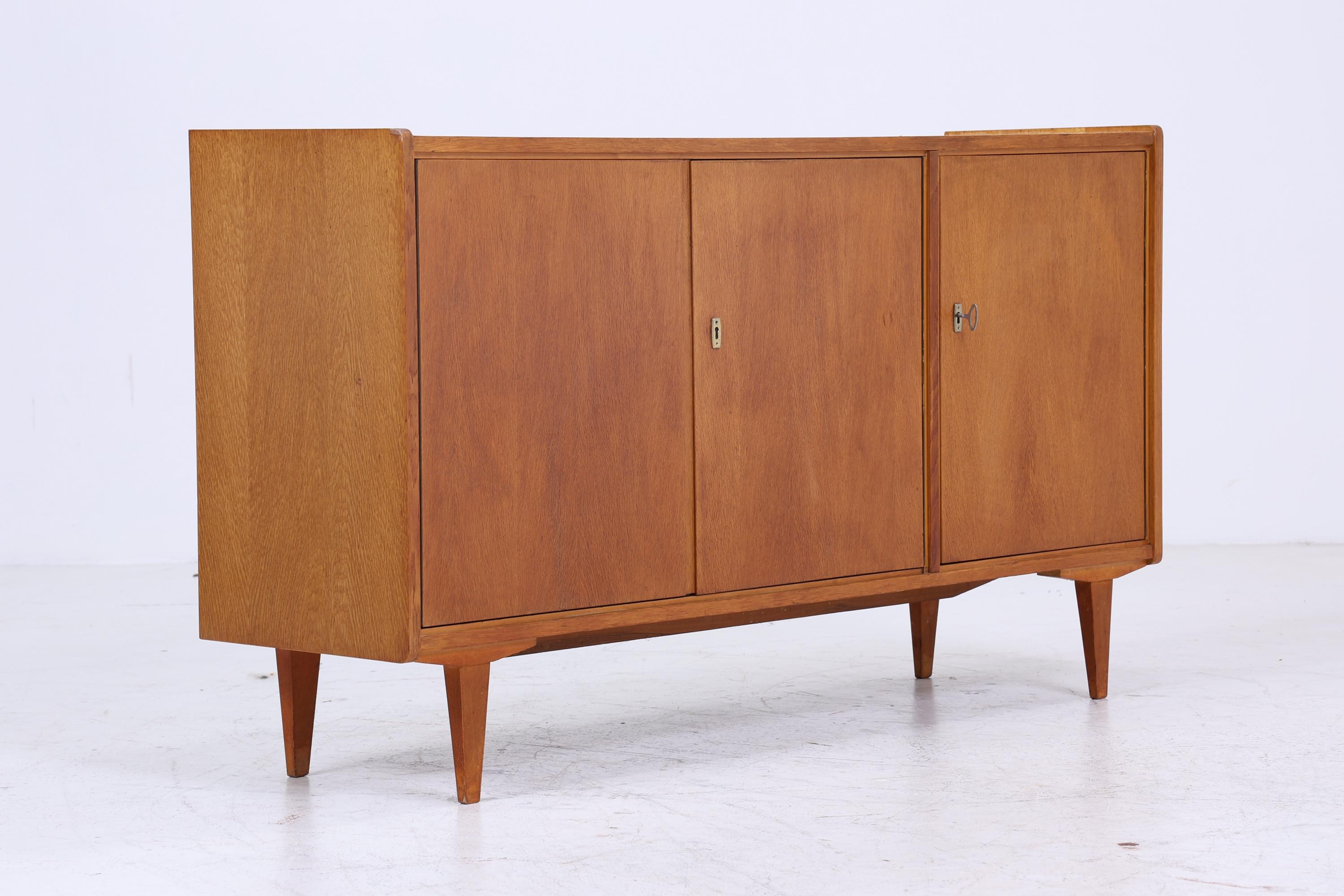 Vintage Sideboard 60er Jahre | Mid Century TV Board mit Fächern Retro Holz Aufbewahrung