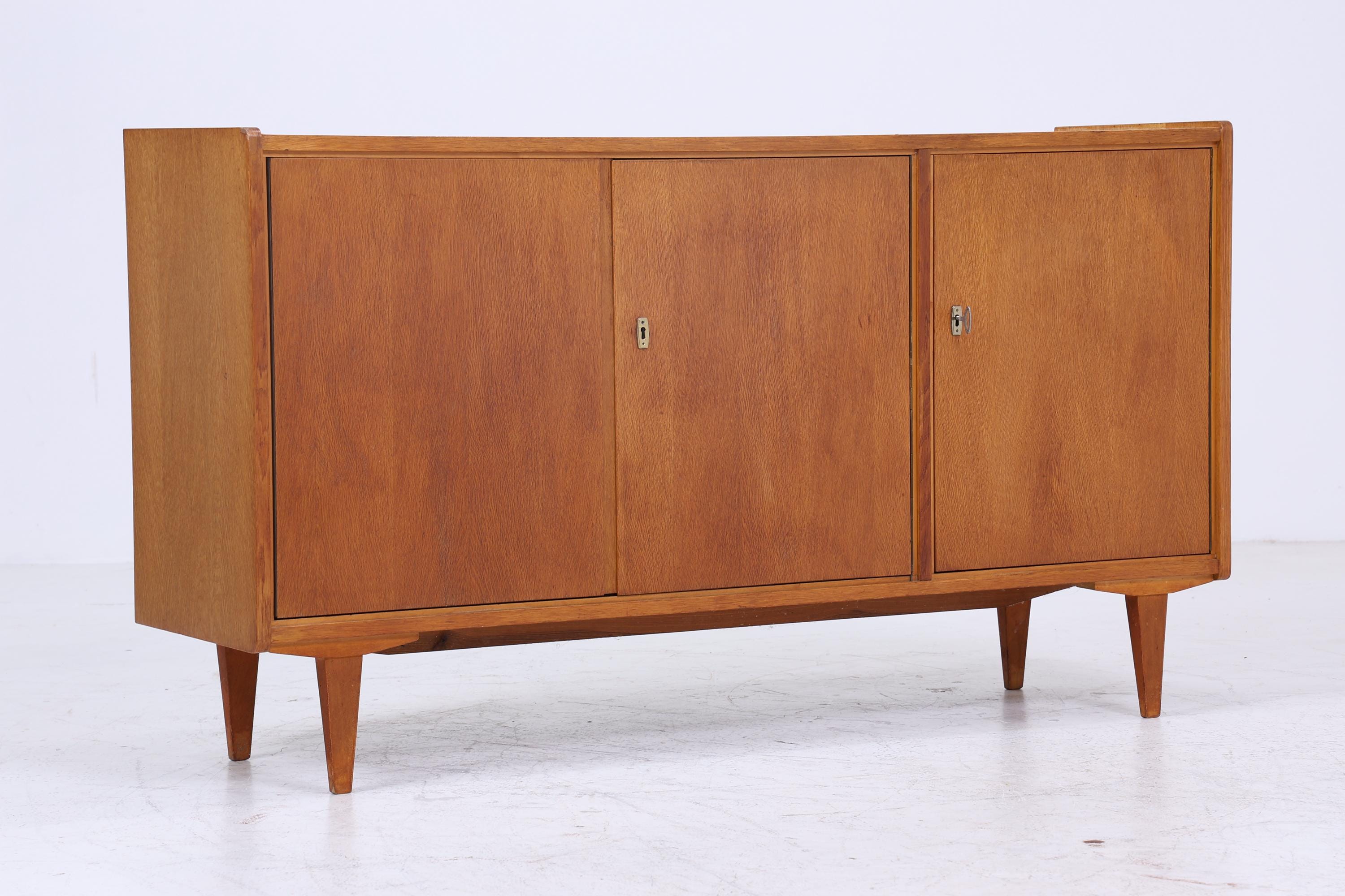 Vintage Sideboard 60er Jahre | Mid Century TV Board mit Fächern Retro Holz Aufbewahrung