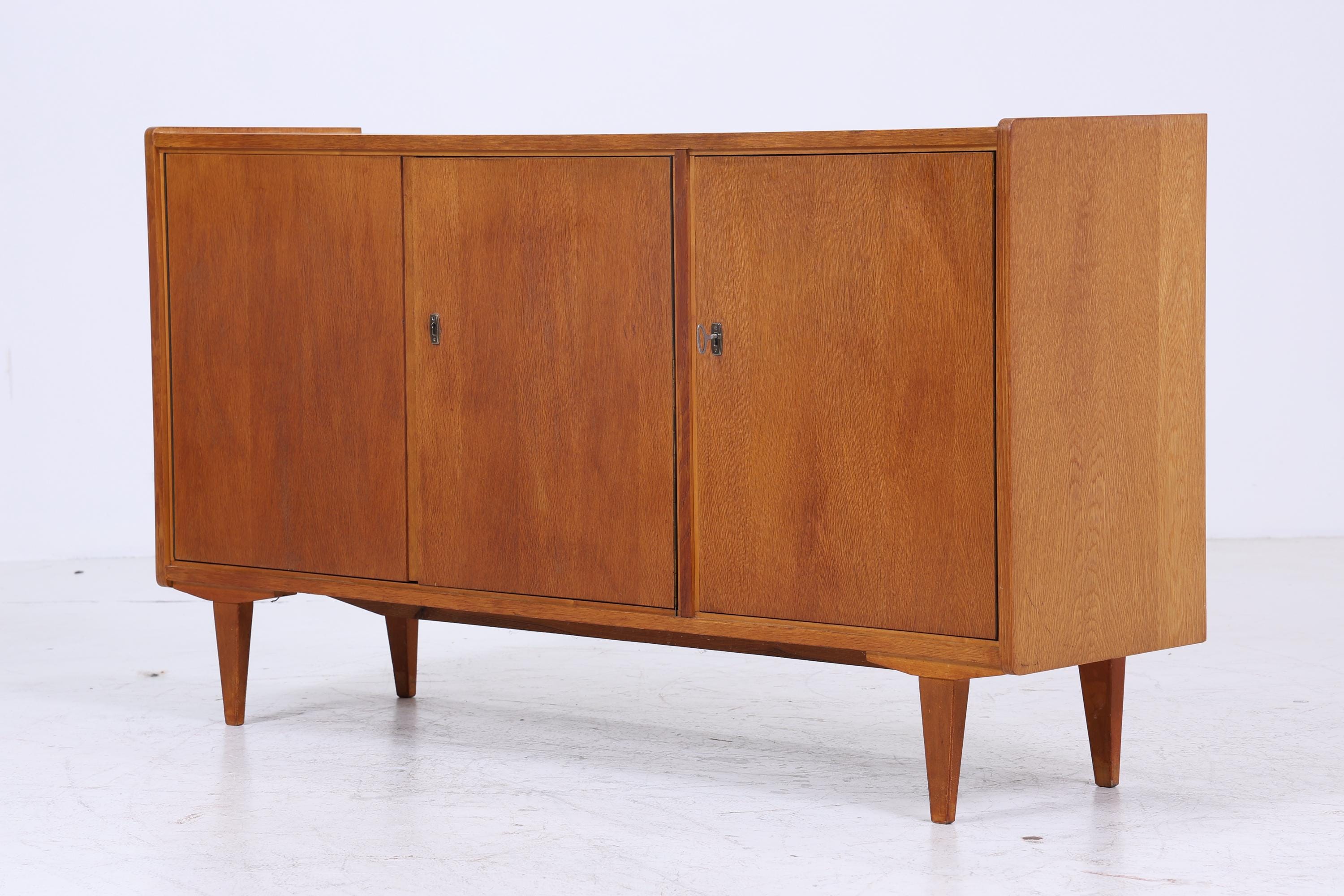 Vintage Sideboard 60er Jahre | Mid Century TV Board mit Fächern Retro Holz Aufbewahrung