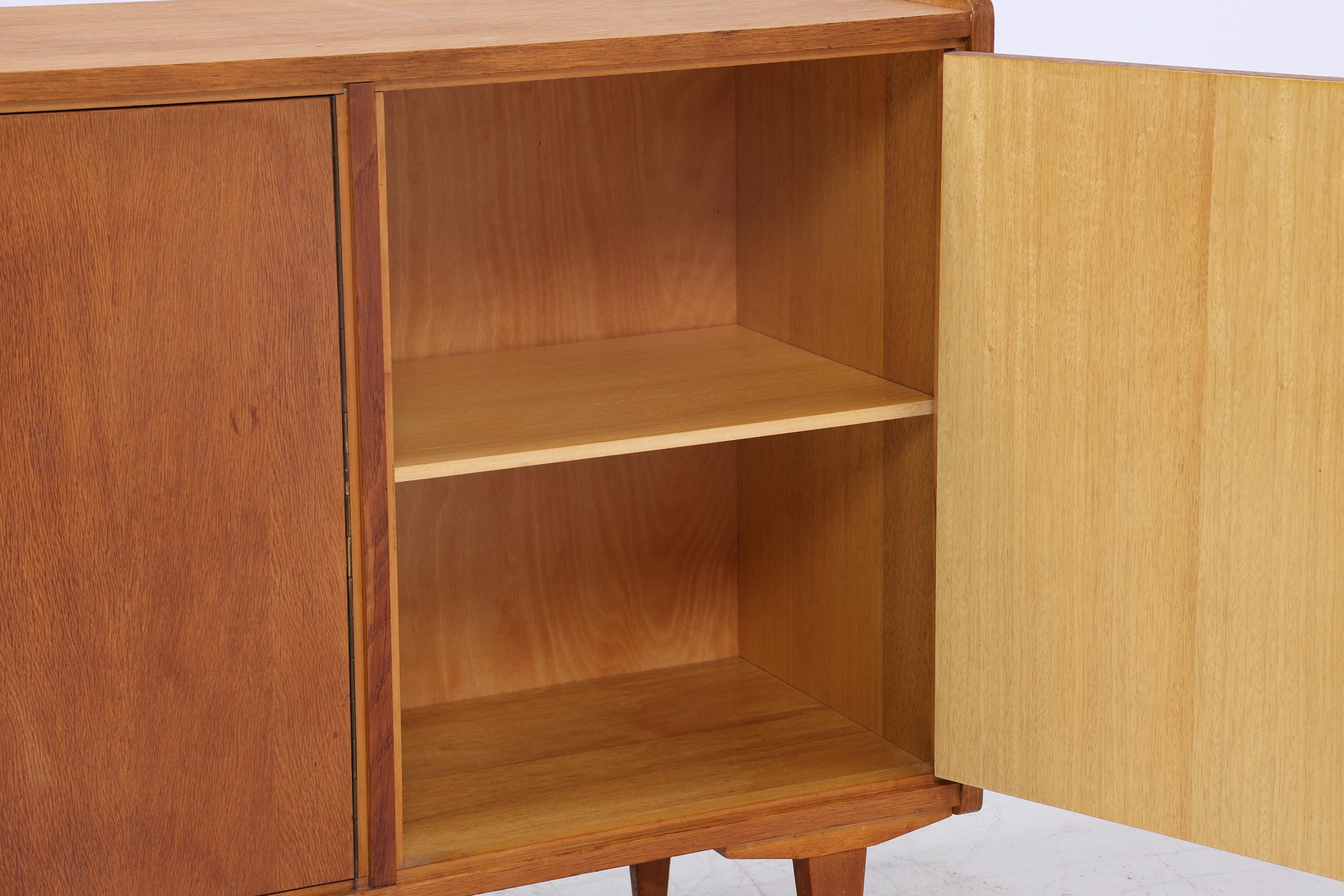 Vintage Sideboard 60er Jahre | Mid Century TV Board mit Fächern Retro Holz Aufbewahrung