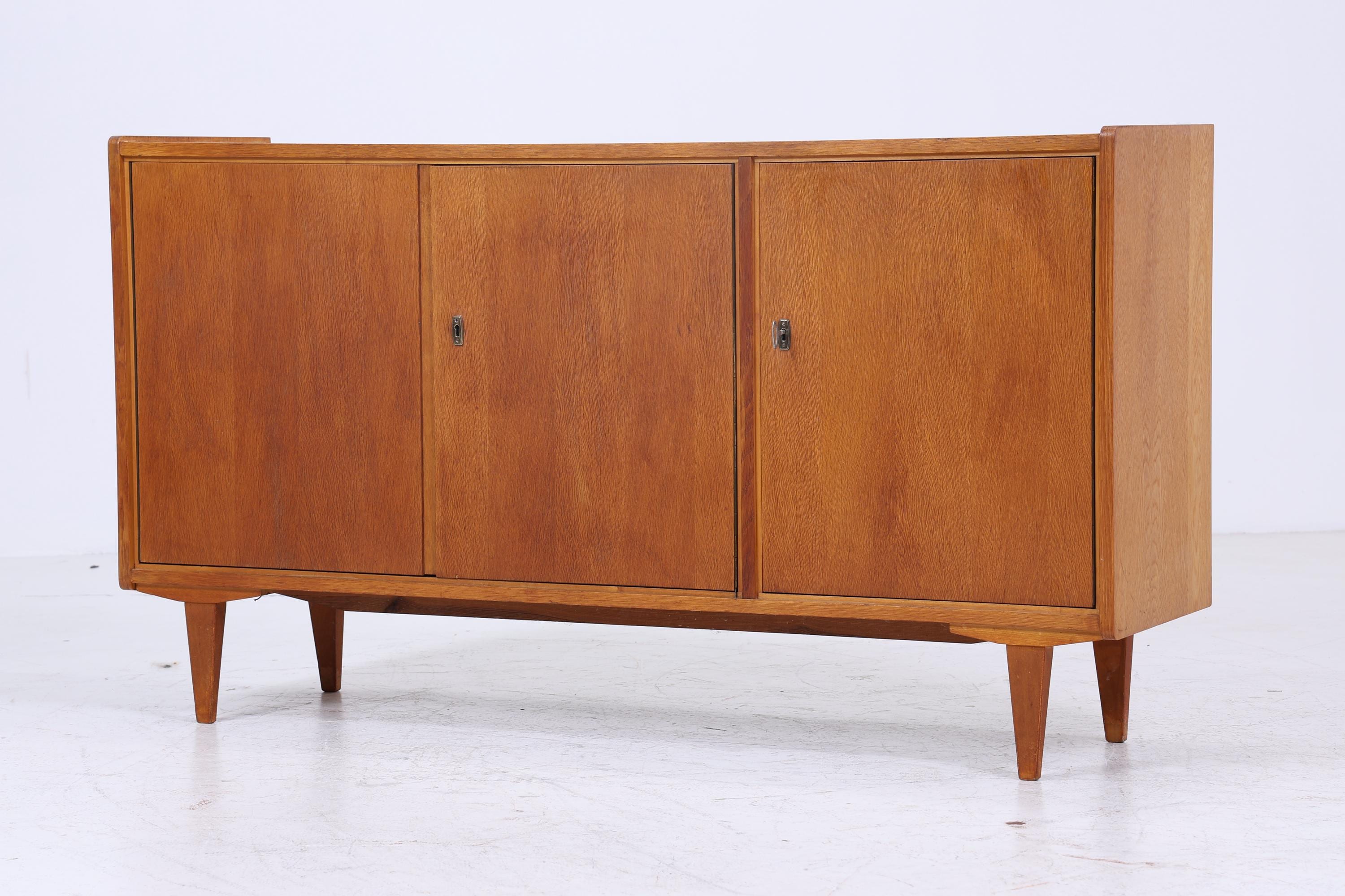 Vintage Sideboard 60er Jahre | Mid Century TV Board mit Fächern Retro Holz Aufbewahrung