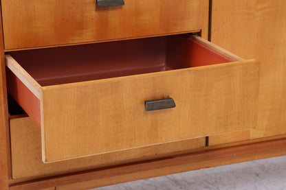 Vintage Sideboard 60er Jahre | Mid Century TV Board mit Fächern &amp; Schubladen Retro Holz Aufbewahrung
