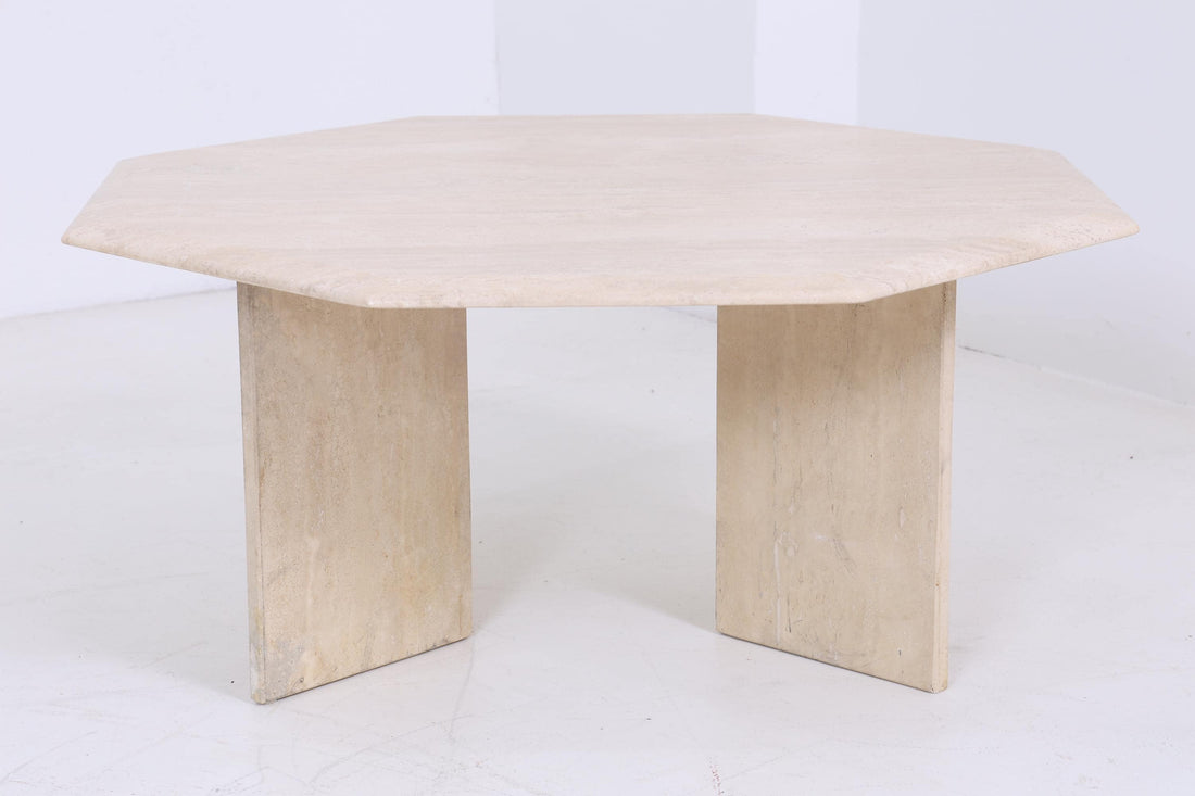 Wunderschöner Vintage Couchtisch aus Travertin | Mid Century Couchtisch Tisch Wohnzimmertisch 80er Jahre Retro Wohnzimmer